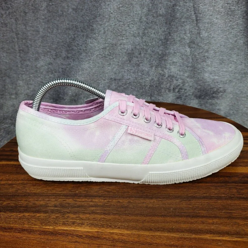 Superga Cotu 2750 Shoes Women's 10 Pink Violet Tie Dye Canvas Casual Sneakers